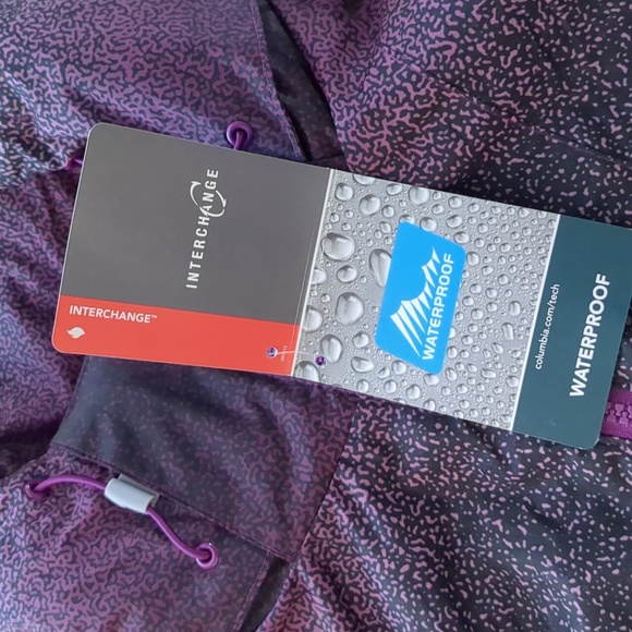 Columbia 2 In 1 Purple Columbia Winter Jacket - Picture 7 of 8